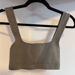 Gray crop top/bra top from Zara